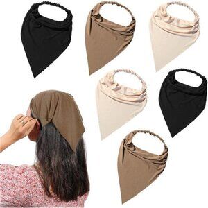 6 Pack Hair Scarf Headband for Women Elastic Bandana Head Scarf Large Boho